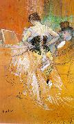  Henri  Toulouse-Lautrec Woman in a Corset (Study for Elles) china oil painting reproduction